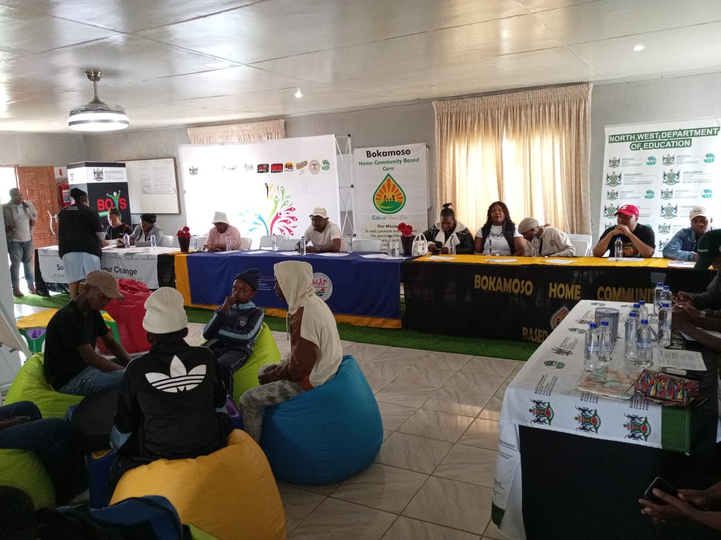 A youth workshop hosted at the Bokamoso centre